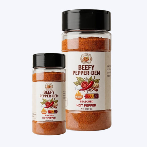 Beefy Pepper-Dem Savory Seasoned Hot Pepper | Umee Heritage (5lb 8oz 4oz)