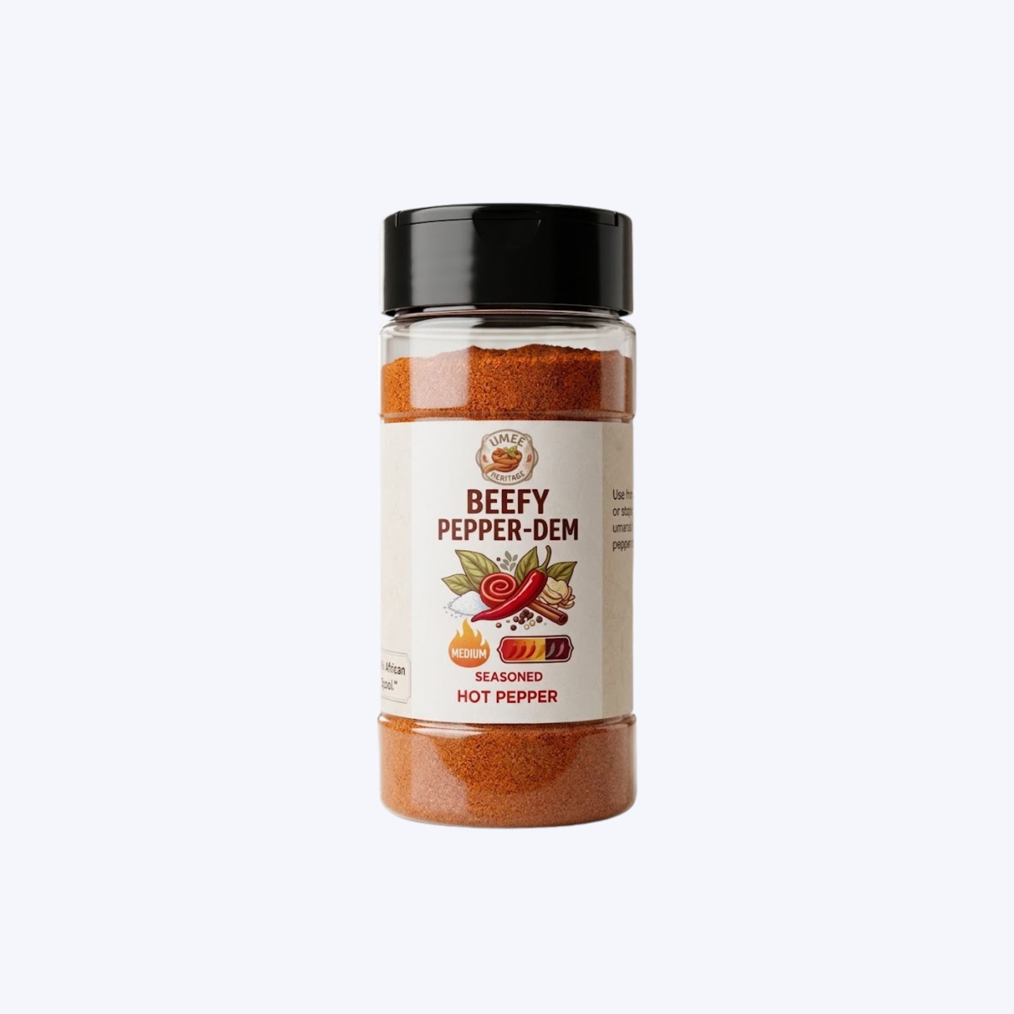 Beefy Pepper-Dem Savory Seasoned Hot Pepper | Umee Heritage (5lb 8oz 4oz)