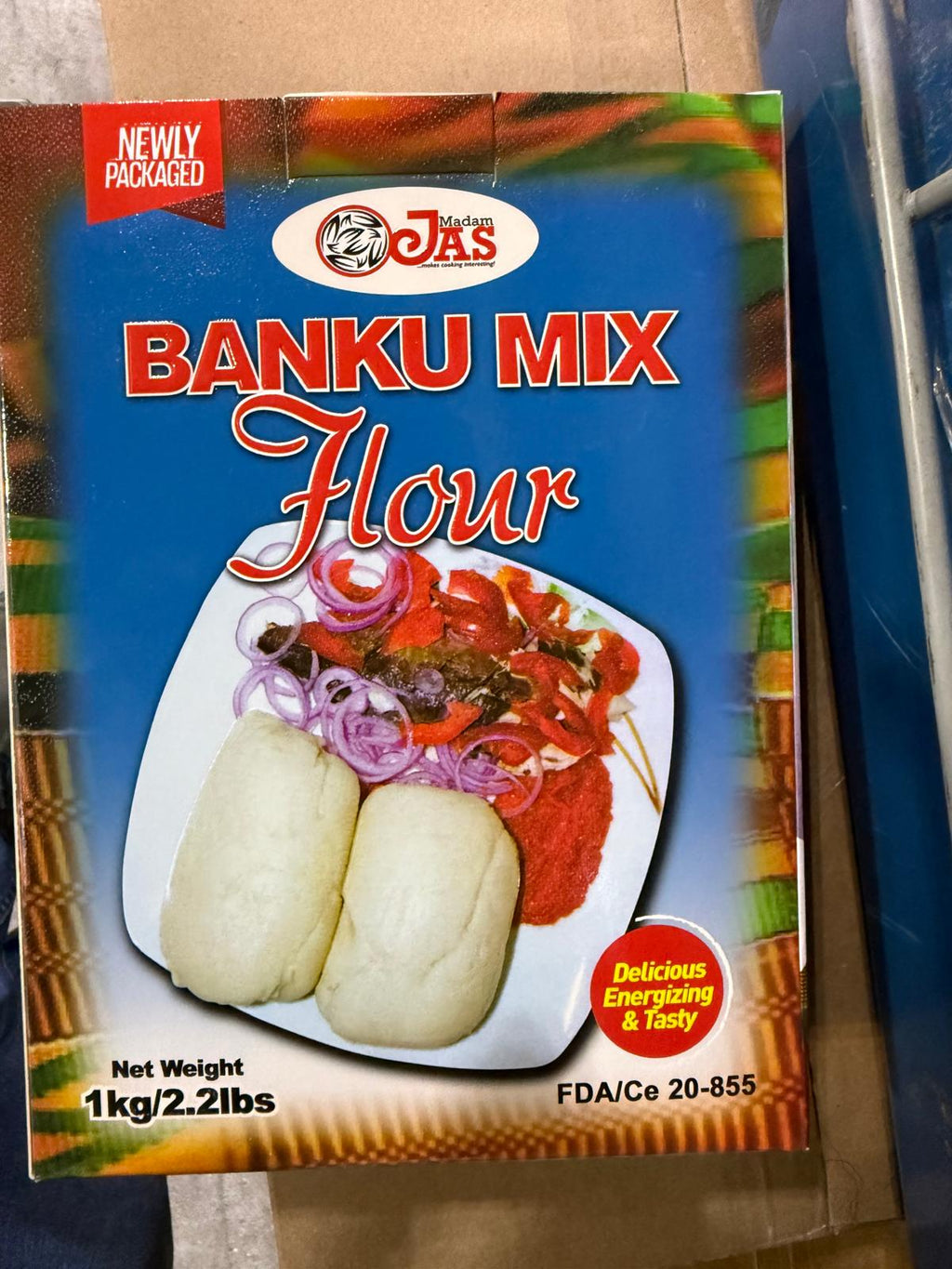 Madam JAS Banku Mix Flour – Authentic West African Fermented Corn & Cassava Blend (1kg / 2.2lbs)