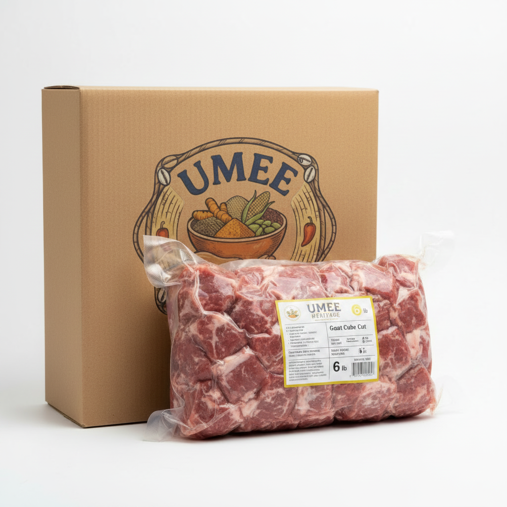 Goat Cube Cut 6 lb Box Halal Certified | Umee Heritage