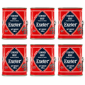 Exeter Corned Beef six-pack on a clean white background