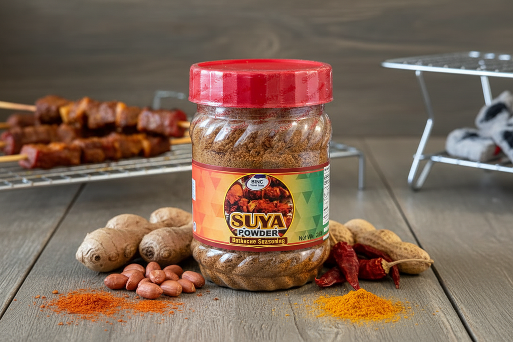 Suya Powder gourmet kitchen lifestyle shot