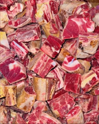 Burnt Goat cube cut with skin , 30 lb  box