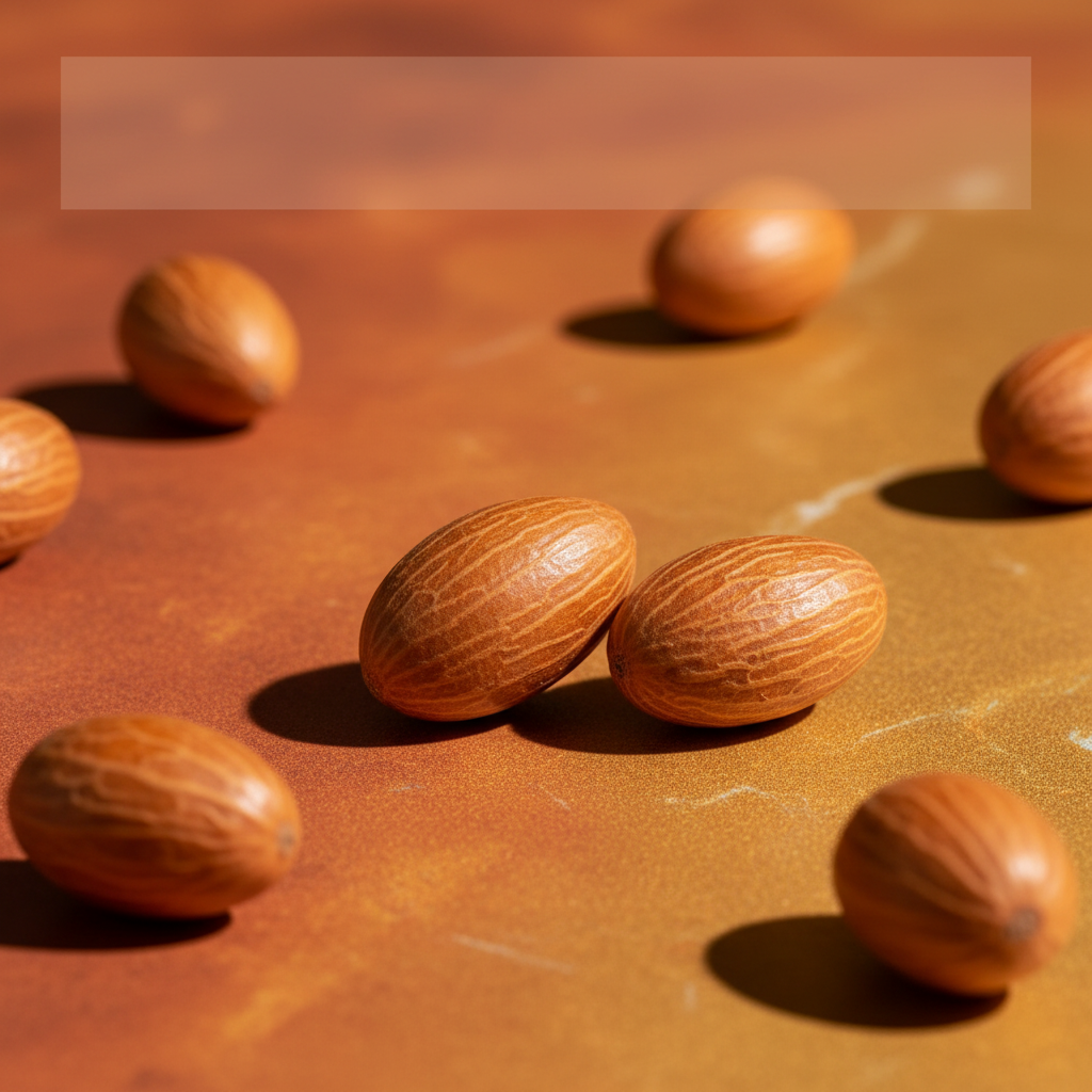 Bitter Kola seeds styled for social media with warm earthy tones