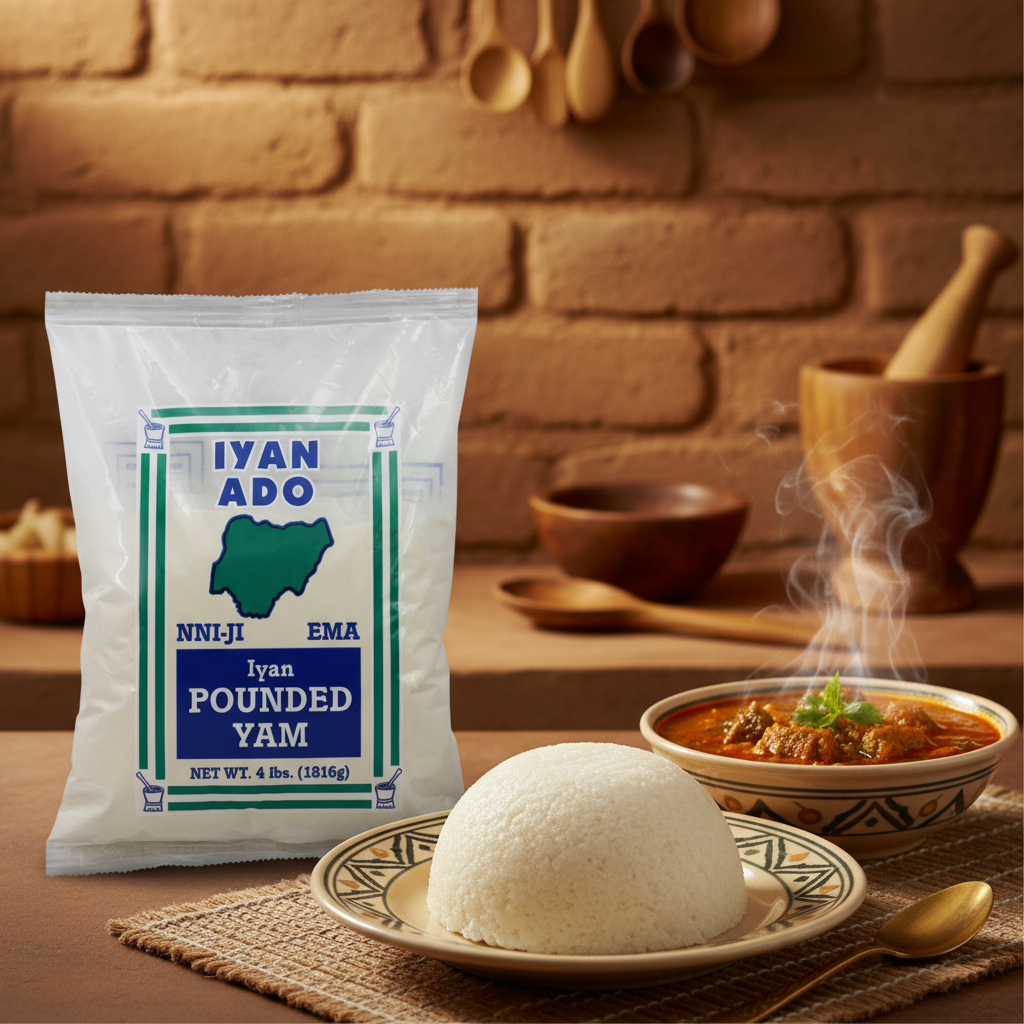 Iyan Ado Pounded Yam Flour 4 lb – social media lifestyle post