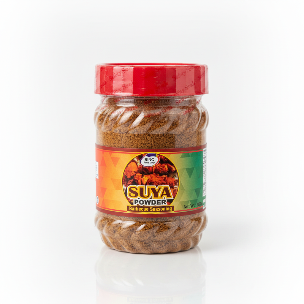 Suya Powder clean studio product shot