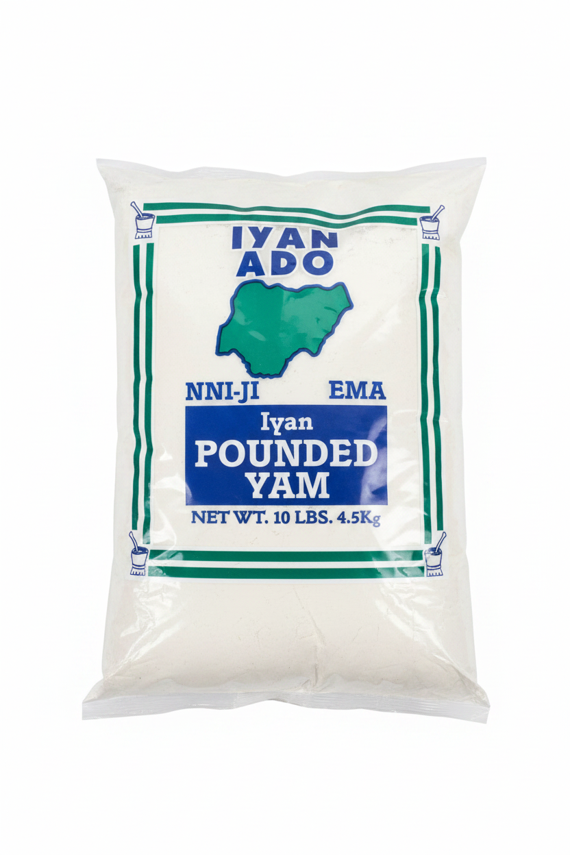Iyan Ado Pounded Yam Flour 10 lb – clean white background