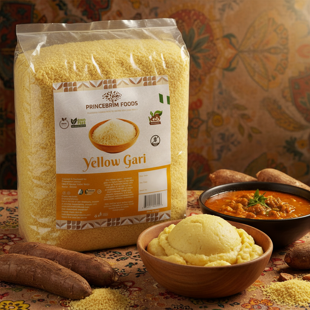 Princebrim Yellow Garri 8lbs – social media lifestyle post