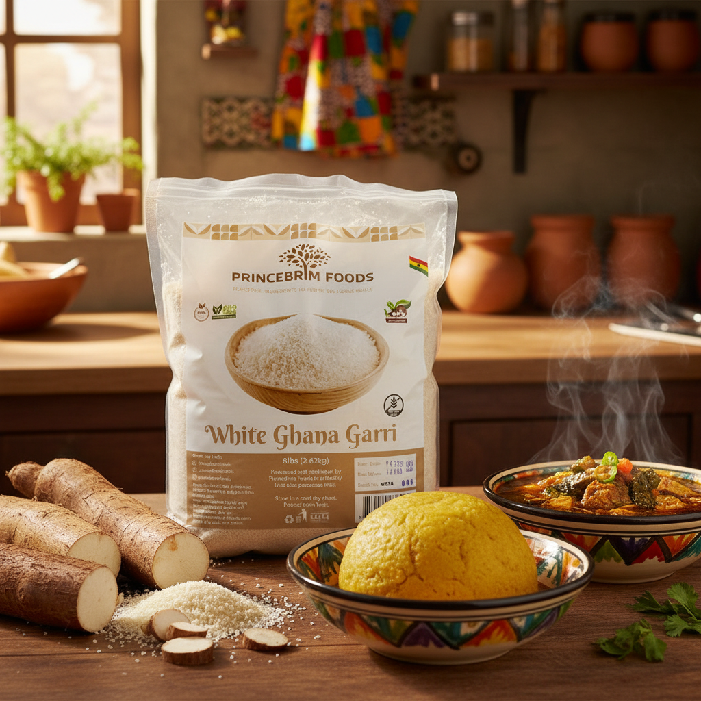 Princebrim White Ghana Garri 8lbs – social media lifestyle post