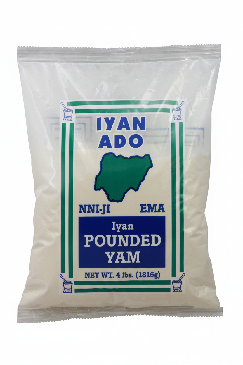 Iyan Ado Pounded Yam Flour 4 lb – clean white background