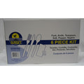 Sunset - 6 Piece Wrapped Cutlery Set (fork, knife, napkin, teaspoon, Salt & Pepper) - 250 Count