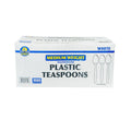 Sunset - White Medium Weight Plastic Teaspoons - 1000 Count