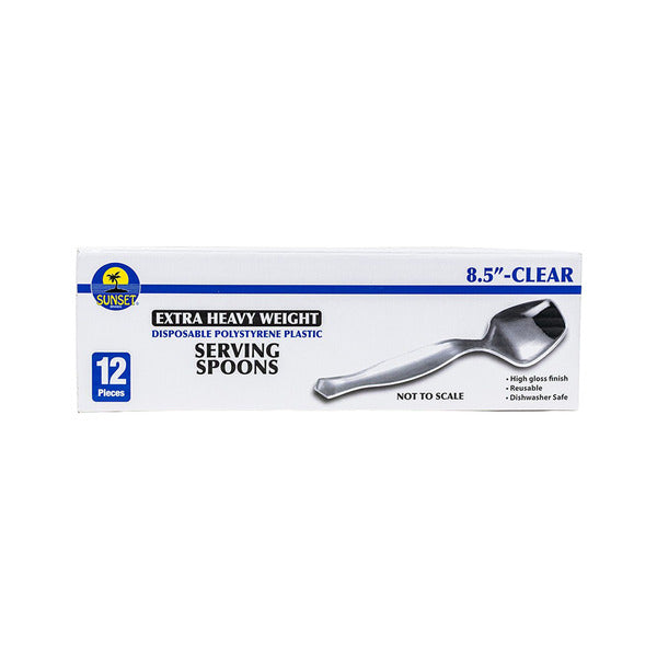Sunset - Clear Plastic Serving Spoons - 12/12ct