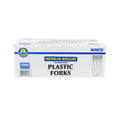 Sunset - White Medium Weight Plastic Forks - 1000 Count