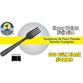 Sunset - Black Heavy Weight Plastic Forks - 1000 Count