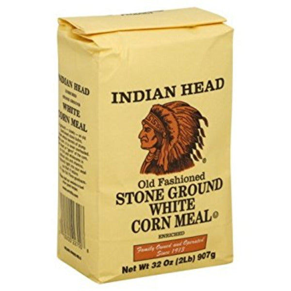Indian Head White Corn Meal – 8 x 32 oz | Case Pack | Stone Ground Corn Meal