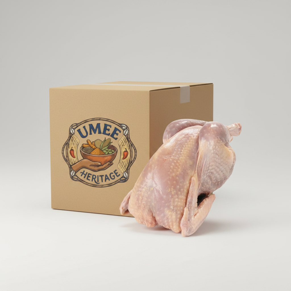 Whole Hard Chicken with Real Umee Heritage Logo