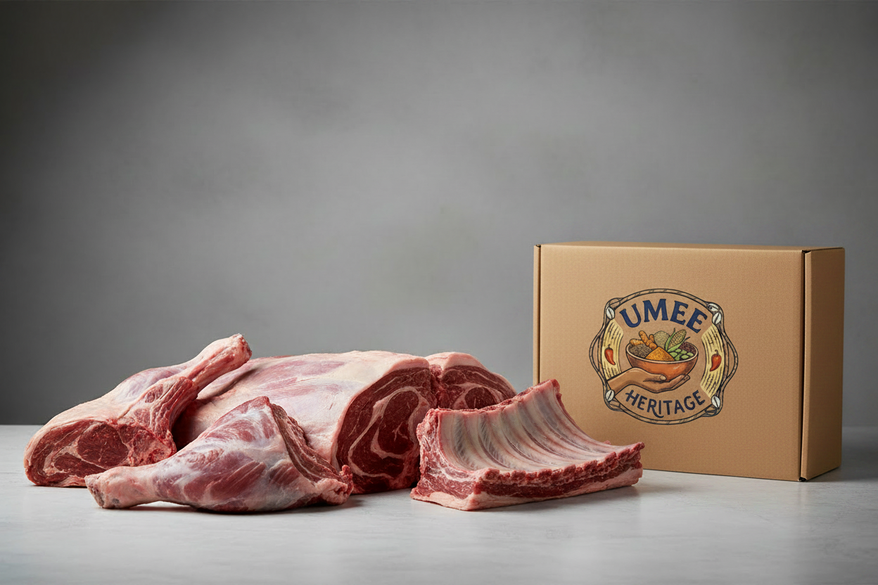 Whole Lamb Cut in 8 with Brown Box
